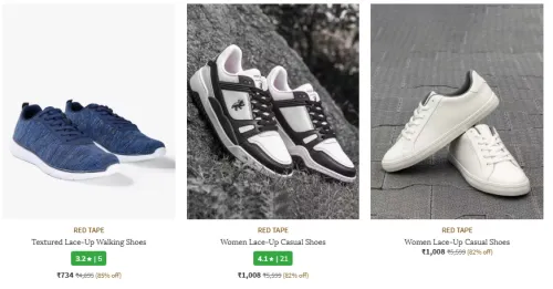 Image of Red tape Men Shoes 80% Discount