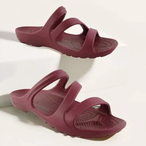 Image of RED TAPE Women Slides (Maroon , 8)