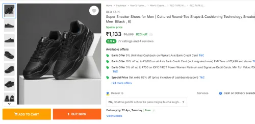 Image of RED TAPE Super Sneaker Shoes for Men