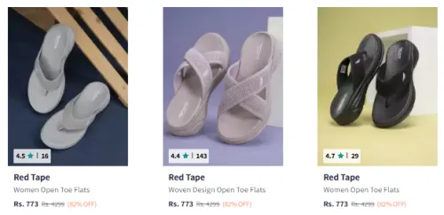 Image of Red Tape Women Open Toe Flats Starting At @₹773
