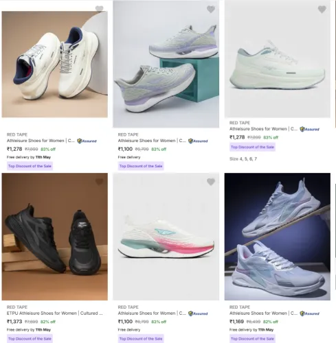 Image of Red Tape Women Shoes Minimum 80% Discount