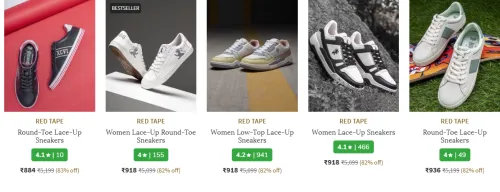 Image of Red Tape Women's Shoes Minimum 80% Discount