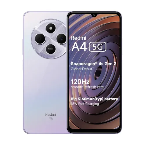 Image of Redmi A4 5G (Sparkle Purple, 4GB RAM, 128GB Storage)
