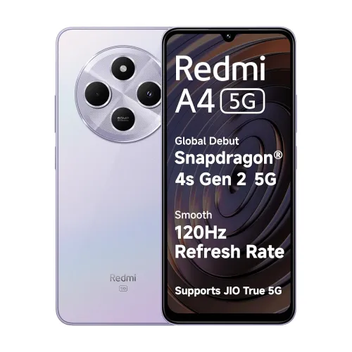 Image of Redmi A4 5G (Sparkle Purple, 4GB RAM, 64GB Storage)