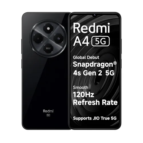 Image of Redmi A4 5G (Starry Black, 4GB RAM, 64GB Storage)