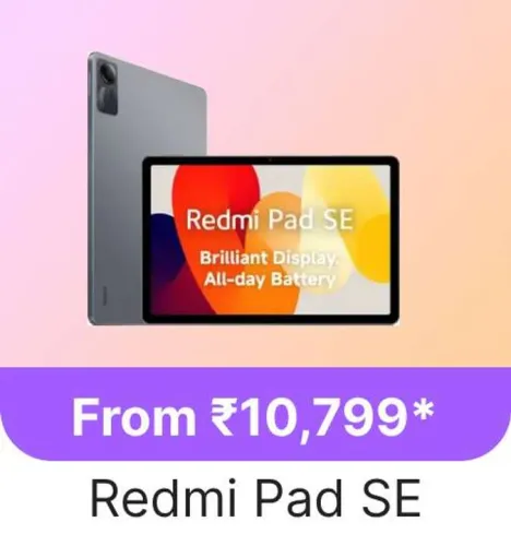 Image of Redmi Pad SE starting @ ₹10799 on Flipkart GOAT Sale