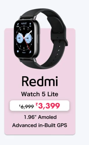 Image of Redmi Watch 5 Lite @ ₹3399 on Amazon Prime Day Sale
