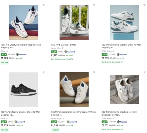 Image of REDTAPE Brand Men's Shoes @ Up to 82% Discount