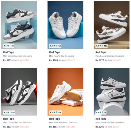 Image of RED TAPE Brand Men's Sneakers @ Minimum 80% Discount
