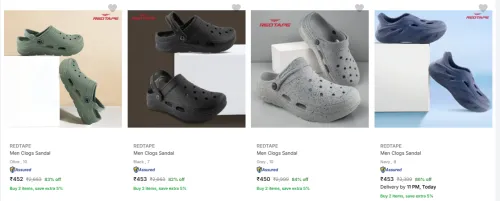 Image of Redtape Men’s Sandals & Floaters Minimum 80% Discount.