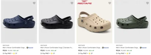 Image of Redtape Men’s Clogs at minimum 75% Discount