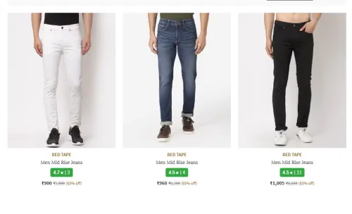 Image of Red Tape Men's Jeans at 85% Discount