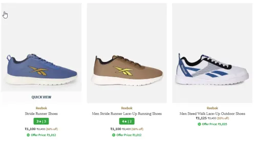 Image of REEBOK Stride Runner Shoes up to ₹56% Discount