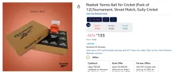 Reebok Tennis Ball for Cricket (Pack of 12)