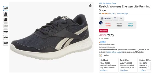 Image of Reebok Womens Energen Lite Running Shoe