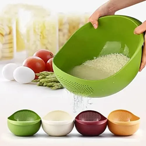 Image of RENARSH Colander Durable Plastic Washing Bowl