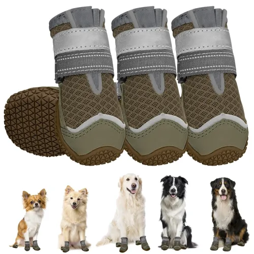 Image of RETOLIT Dog Shoes Paw Protector - Comfortable Adjustable Non-Slip Small Medium Large Dog Boots .