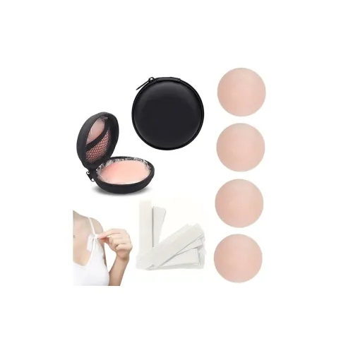 Image of Reusable Nipple Covers for Women (36 Pcs, Silicone, Double-Sided Tape)