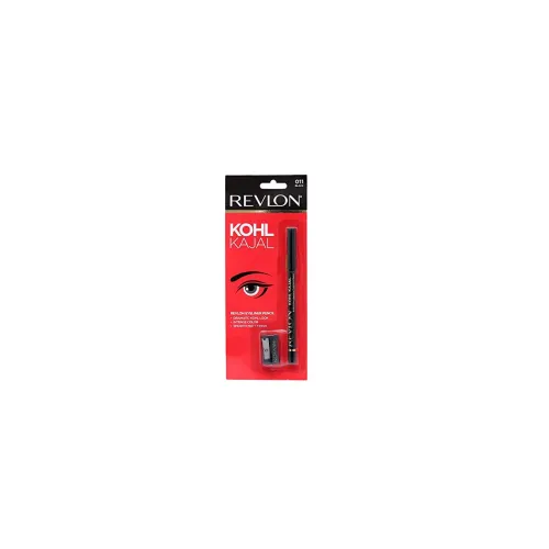 Image of Revlon Kohl Kajal Eye Liner Pencil With Sharpener, Black, 1.14g