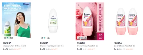 Image of REXONA Products Starting At @₹76