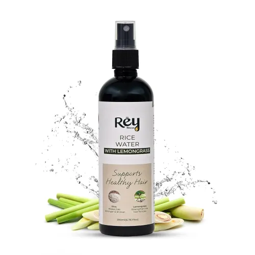 Image of Rey Naturals Hair Growth Spray with Rice Water & Lemongrass (200ml)