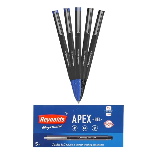 Image of Reynolds APEX GEL 5 PEN BLISTER - BLUE