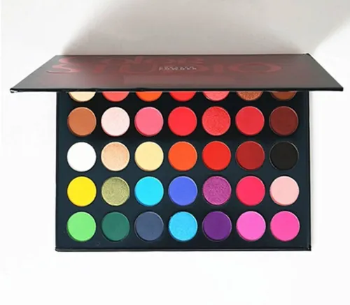 Image of Rezmay 35-Color Matte & Shimmer Eyeshadow Palette – Blushed Nudes Edition