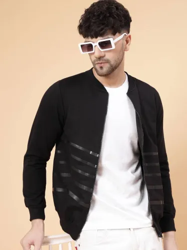 Image of RIGO Men Striped Bomber Jacket