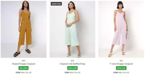 Image of RIO Brand Women's Jumpsuits & Playsuits @ Up to 70% Discount | Start ₹300