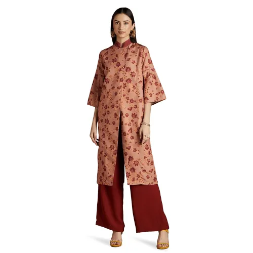Image of RIVER by Narendra Kumar Women's Floral Print Kurta