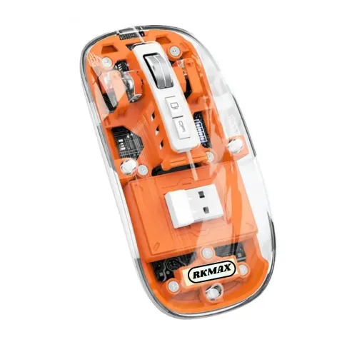 Image of RKMAX Transparent Mouse Trimode Clearview Bluetooth