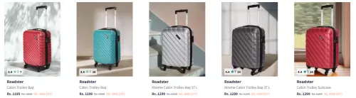 Image of Roadster Cabin Trolley Bag starting @ ₹1199