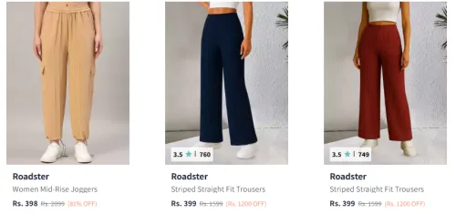 Image of Roadster Joggers Minimum 80% Discount