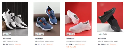 Image of Roadster Men Running Shoes Starting At ₹587