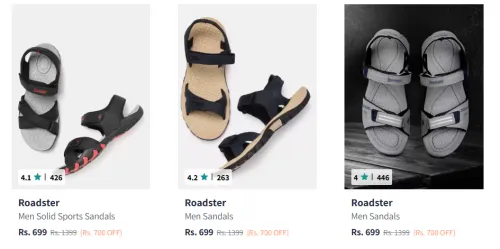 Image of Roadster Men Sandals Starting @ ₹699