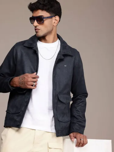 Image of Roadster Men Solid Tailored Jacket