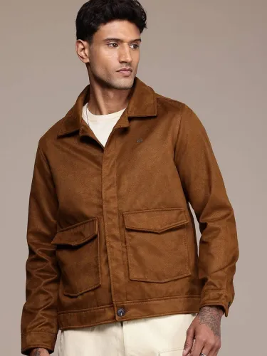 Image of Roadster Men Solid Tailored Jacket