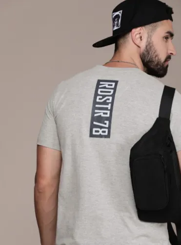 Image of Roadster Men Typography Printed T-shirt