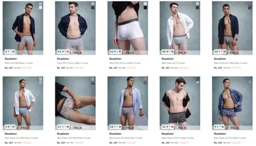 Image of Roadster men's trunks ( pack of 2 ) starting @ ₹167