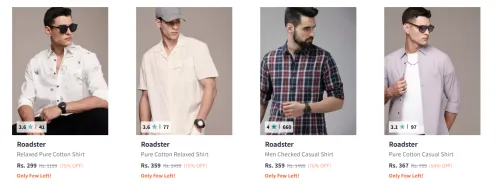 Image of Roadster Shirt Minimum 70% Discount