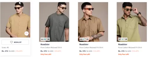 Image of Roadster The Life Co.Relaxed Fit Casual Shirt Starting At @₹376