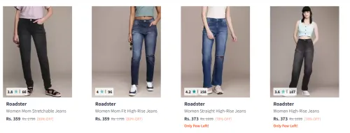 Image of Roadster The Life Co. Women Stretchable Jeans Starting At ₹359