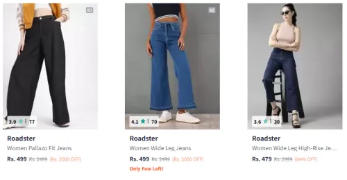 Image of Roadster Womem's Jeans Starting at just ₹479