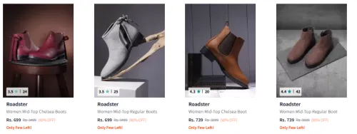 Image of Roadster Women Mid-Top Chelsea Boots Starting At @₹699