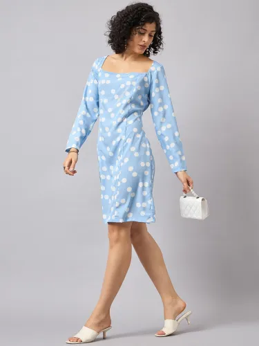 Image of Roadster The Lifestyle Co. Polka Dot Printed A-Line Dress