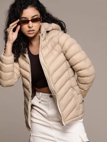 Image of Roadster Women Solid Puffer Jacket