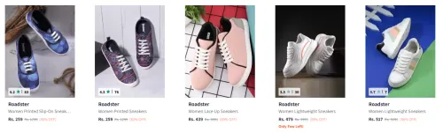 Image of Roadster Women's Sneakers at minimum 80% Discount