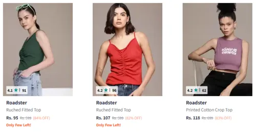 Image of Roadster Women's Top at Minimum 80% Discount