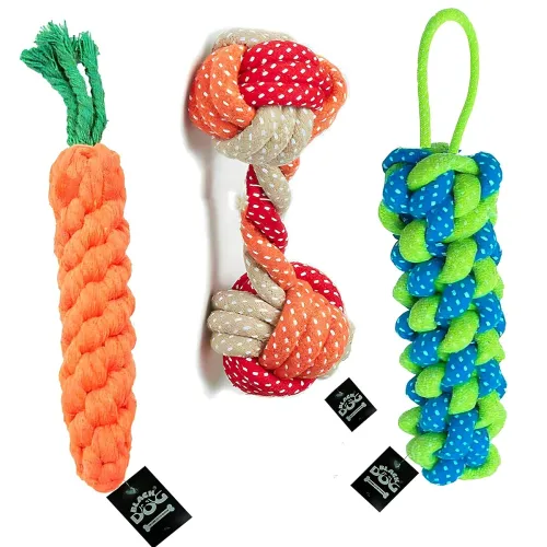 Image of Rope Toys + Dog chew Toy + Puppy Teething Combo Pack
