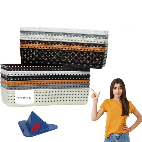 Image of RUSHIL WERE Plastic Desk Organizer Basket